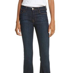 FRAME DARK DENIM FLARES – SIZE 27 “LE HIGH FLARE”